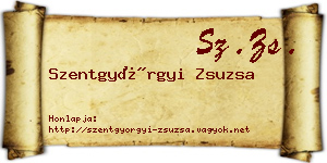 Szentgyörgyi Zsuzsa névjegykártya